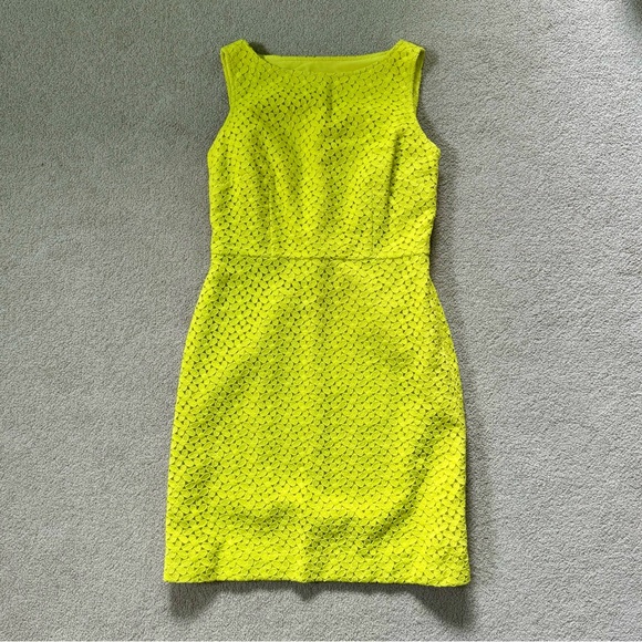 NWT Ann Taylor Lime Green/Yellow Dress, Size 8 - Picture 1 of 6